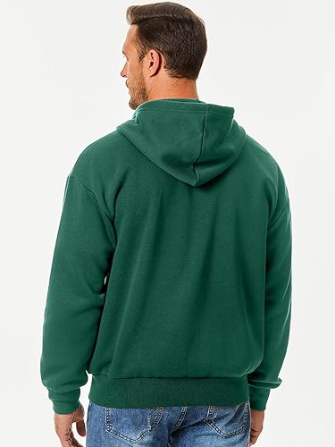 Mens Full Zip Casual Cotton Hooded - Image 2