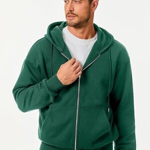 Mens Full Zip Casual Cotton Hooded